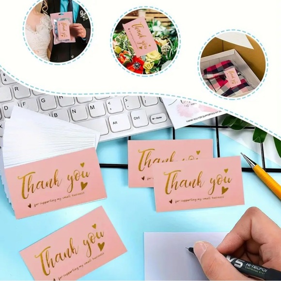 1740 Piece Thank You Card and Sticker and Seal Bag Set New in Packaging - Picture 8 of 9